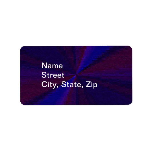 Circulair verlooppatroon blauw naar Paars Etiket (Voorkant)