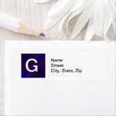 Circulair verlooppatroon blauw naar Paars Etiket (Insitu)