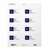 Circulair verlooppatroon blauw naar Paars Etiket (Full Sheet)