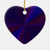 Circulair verlooppatroon blauw naar Paars Keramisch Ornament (Achterkant)