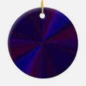 Circulair verlooppatroon blauw naar Paars Keramisch Ornament (Achterkant)