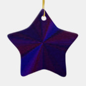 Circulair verlooppatroon blauw naar Paars Keramisch Ornament (Achterkant)