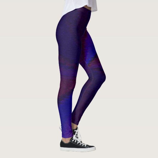 Circulair verlooppatroon blauw naar Paars Leggings (Rechts)