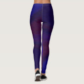 Circulair verlooppatroon blauw naar Paars Leggings (Achterkant)