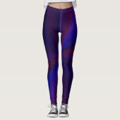 Circulair verlooppatroon blauw naar Paars Leggings (Voorkant)