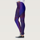 Circulair verlooppatroon blauw naar Paars Leggings (Links)