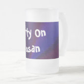 Circulair verlooppatroon blauw naar Paars Matglas Bierpul (Voorkant rechts)