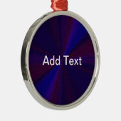 Circulair verlooppatroon blauw naar Paars Metalen Ornament (Rechts)