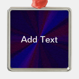 Circulair verlooppatroon blauw naar Paars Metalen Ornament