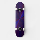 Circulair verlooppatroon blauw naar Paars Persoonlijk Skateboard (Voorkant)