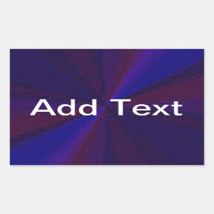 Circulair verlooppatroon blauw naar Paars Rechthoekige Sticker