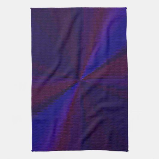 Circulair verlooppatroon blauw naar Paars Theedoek (Verticaal)