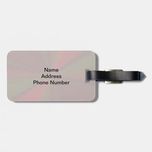 Circulair Verlooppatroon Rood tot Groen Bagagelabel (Achterkant horizontaal)