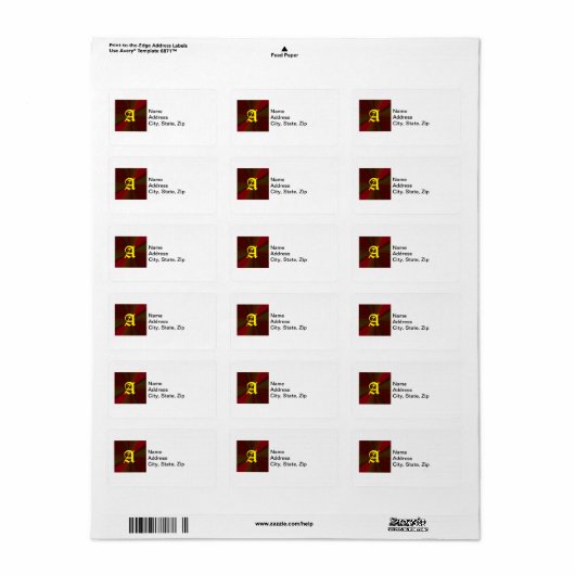 Circulair Verlooppatroon Rood tot Groen Etiket (Full Sheet)