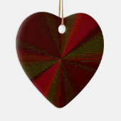 Circulair Verlooppatroon Rood tot Groen Keramisch Ornament (Rechts)