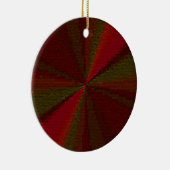 Circulair Verlooppatroon Rood tot Groen Keramisch Ornament (Rechts)