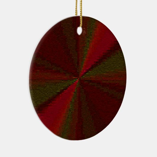 Circulair Verlooppatroon Rood tot Groen Keramisch Ornament (Rechts)