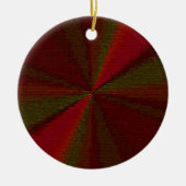 Circulair Verlooppatroon Rood tot Groen Keramisch Ornament (Voorkant)