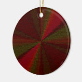 Circulair Verlooppatroon Rood tot Groen Keramisch Ornament (Links)