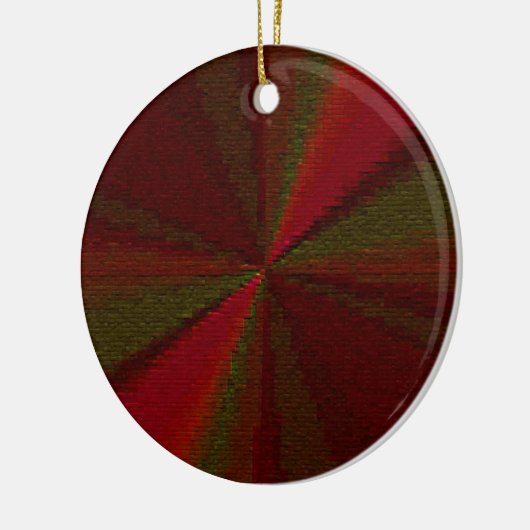 Circulair Verlooppatroon Rood tot Groen Keramisch Ornament (Links)