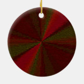 Circulair Verlooppatroon Rood tot Groen Keramisch Ornament (Achterkant)