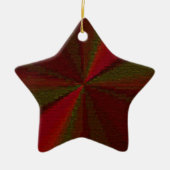 Circulair Verlooppatroon Rood tot Groen Keramisch Ornament (Voorkant)