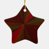 Circulair Verlooppatroon Rood tot Groen Keramisch Ornament (Achterkant)