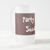 Circulair Verlooppatroon Rood tot Groen Matglas Bierpul (Voorkant links)