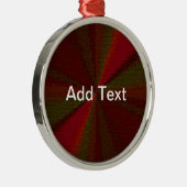 Circulair Verlooppatroon Rood tot Groen Metalen Ornament (Rechts)