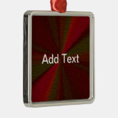 Circulair Verlooppatroon Rood tot Groen Metalen Ornament (Rechts)