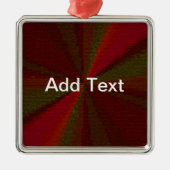 Circulair Verlooppatroon Rood tot Groen Metalen Ornament (Voorkant)