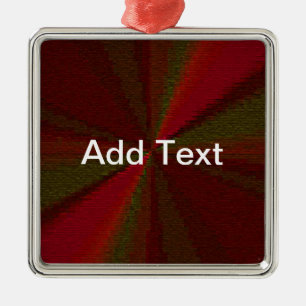 Circulair Verlooppatroon Rood tot Groen Metalen Ornament