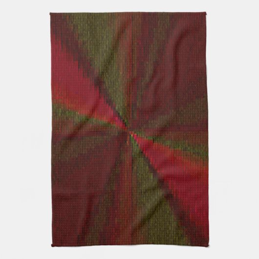 Circulair Verlooppatroon Rood tot Groen Theedoek (Verticaal)