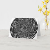 Circulaire afbeelding van zwarte en witte ogen kaart (Gele Bloem)