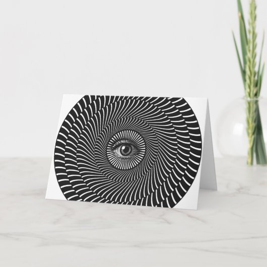 Circulaire afbeelding van zwarte en witte ogen kaart (Voorkant)