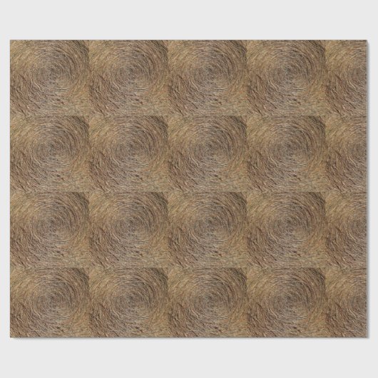 Circulaire balen van hooi cadeaupapier (Vlak)