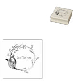 Circulaire Bloemenrand met Zoete Erwtenbloemen Rubberstempel (Gestempeld)