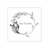 Circulaire Bloemenrand met Zoete Erwtenbloemen Rubberstempel (Afrduk)