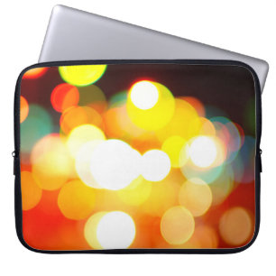 Circulaire Bokeh: Kerst Licht Abstract Laptop Sleeve
