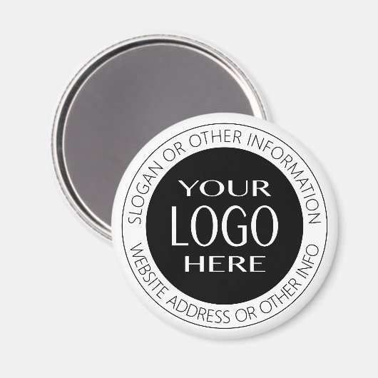 Circulaire boven- en onderste tekst + je eigen Log Magneet (Voorkant / Achterkant)