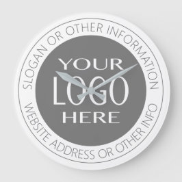 Circulaire boven- en ondertekst + Je eigen logo Grote Klok