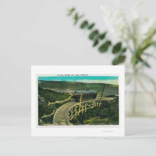 Circulaire brug, Mt. LoweMt. Lowe, CA Briefkaart (Staand voorkant)