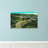 Circulaire brug, Mt. LoweMt. Lowe, CA Canvas Afdruk (Insitu (Houten vloer))