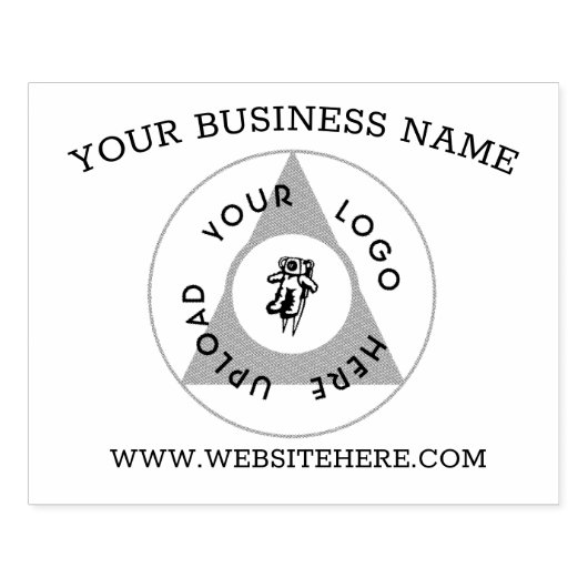 Circulaire Business Logo Website Rubberstempel (Afrduk)