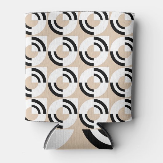 Circulaire charme: Abstract geometrisch Blikjeskoeler (Voorkant)