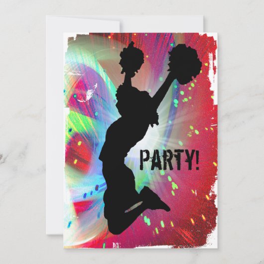 Circulaire Colorburst met Cheerleader Kaart (Voorkant)
