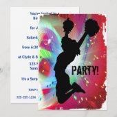 Circulaire Colorburst met Cheerleader Kaart (Voorkant / Achterkant)