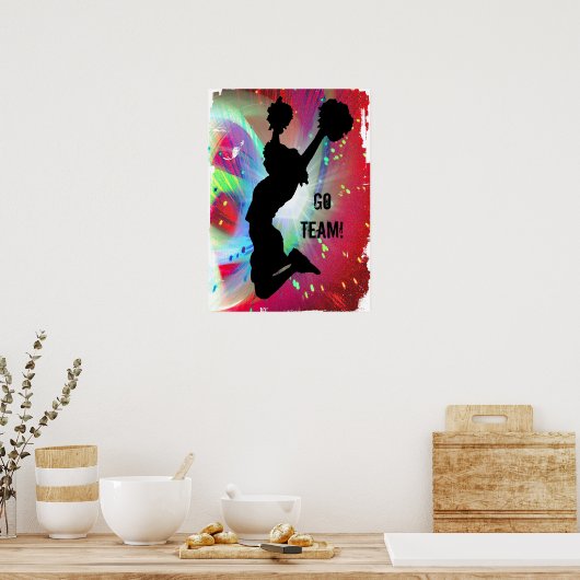 Circulaire Colorburst met Cheerleader Poster (Keuken)