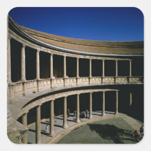 Circulaire Courtyard van het paleis Charles Vierkante Sticker
