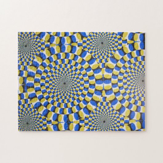 Circulaire diamantoptische illusie onmogelijk legpuzzel (Horizontaal)